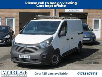 2016 16 vauxhall vivaro 1.6 cdti 2900 ecoflex panel van 5dr diesel manual l1 h1