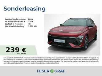 hyundai kona n-line hev glasdach navi led cam shz lhz
