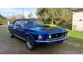 1969 ford mustang bleu manuel, 4 vitesses conduite à gauc...