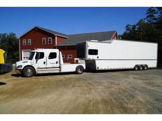 2004 freightliner m2 106 and 1997 enclosed stacker racer trailer