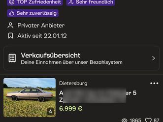 audi 100 typ 44 oldtimer 5 zylinder turbodiesel td