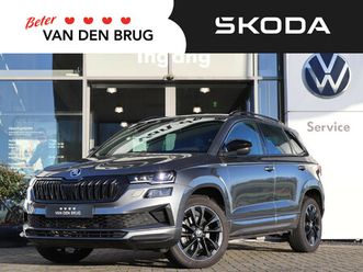 skoda karoq 1.5 tsi 150 pk dsg act sportline | trekhaak | camera | smartlink | stoel + stuurverwarming | acc | climatronic | keyless | digital cockpit |