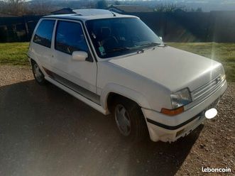 super 5 gt turbo gtt ph2 1988 blanc panda 2ème main toute d'origine 215000km historique complet facture entretien et achat ct ok