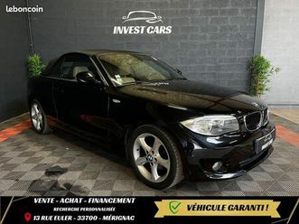 bmw serie 1 cabriolet 118d e88 lci luxe - garantie minimum 6 mois