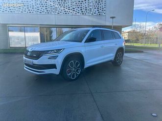 skoda kodiaq rs 2.0 bi turbo / attelage / 7 places
