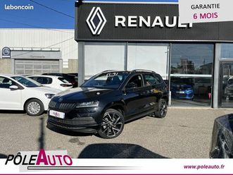 skoda karoq 1.6 tdi 116ch finition sportline * carplay camera de recul sieges chauffants feux led