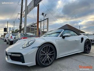 porsche 911 992 cabriolet 650ch turbo s pdk 1ère main chalk/malus paye/suivi complet