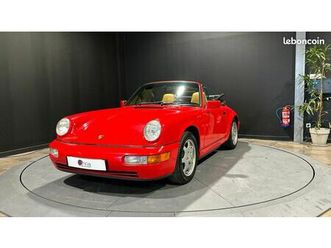 porsche 911 cabriolet 964 carrera 2 rouge indien