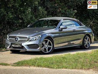 mercedes-benz c-klasse cabrio c 180 amg sport | clima | cc | navigatie | airscarf | led | metallic lak | pdc | leder / alcantara|