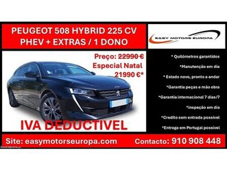 peugeot 508 hybrid plug in 225 cv allure pack e-eat8 outubro/20