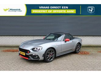 fiat 124 spider abarth multiair turbo 170k automaat i two tone leder i navigatie i cruise control i bose audio