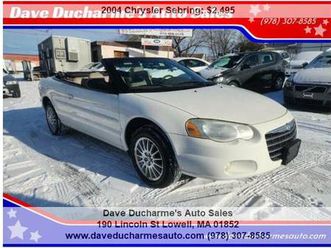 2004 chrysler sebring convertible lxi w/low miles