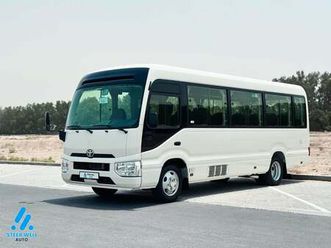 toyota coaster 23-seater bus 4.0l diesel rwd gcc specs full option white