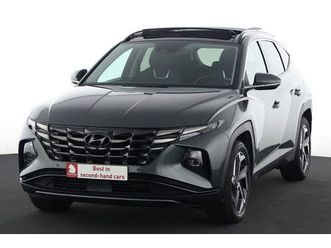 hyundai tucson 1.6t-gdi hev shine 1.6t-gdi hev shine + a/t + gps + leder + carplay + camera + pdc + cruise(acc) + alu 19 + pano dak + trekhaak