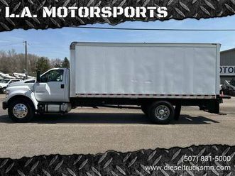 2018 ford f-650 super duty reg cab box truck 6.7l v8 powerstroke
