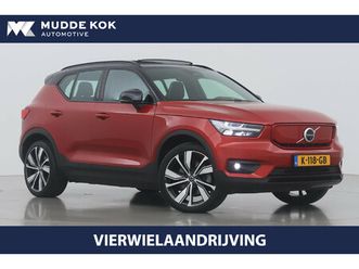 volvo xc40 recharge p8 awd r-design | panoramadak | trekhaak | 360 camera | harman/kardon | stoel+stuurverwarming | 20 inch
