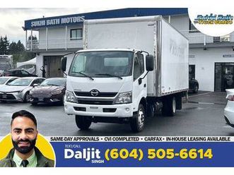 2019 hino 195 20' dry box + power tuckaway tailgate