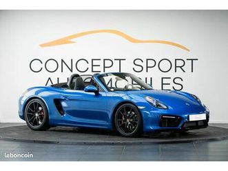 boxster 981 gts 330cv 3.4 pdk bleu saphir baquets carbone chauffants cuir étendu pse sport design pack gts