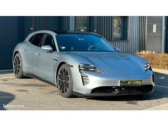 porsche taycan sport turismo turbo gts - financement possible - 598 ch- 5 places - toit pano - gris argent - cuir alcantara noir