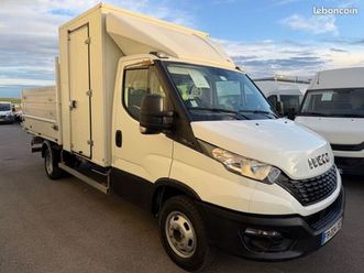 24990 ht - iveco daily benne coffre xxl 6m3 roues jumelées 35c14 pack clim 2,3 l - 08/2020 - 75700 kms
