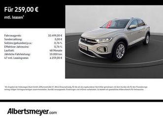 volkswagen t-roc 1.0 tsi style +led+kamera+parklenk