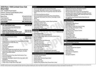 used 2020 ram 1500 limited