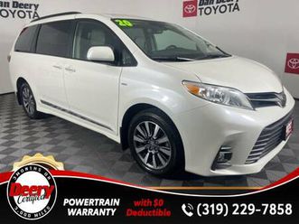 certified 2020 toyota sienna xle premium blizzard pearl