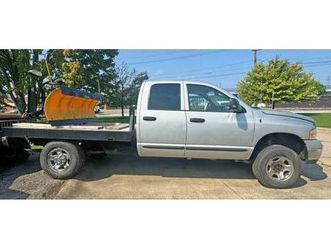 2004 dodge ram 2500 slt flat bed pickup truck with plow