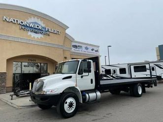 2019 international 4300 diesel flat bed off lease company truck with l