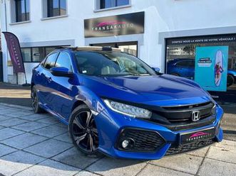 honda civic 2018 1.0 i-vtec 126 exclusive toit ouvrant / carplay / sieges chauffants / suspensions pilotées