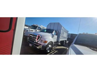 2015 ford super duty f-650 straight frame gas 16ft chipper rugby hoist-