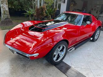 1968 chevrolet corvette frame-off restored, side pipes, l88 hood, victory red