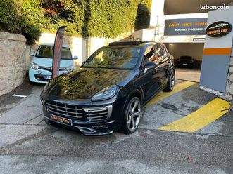 porsche cayenne turbo techart 4.8 v8 520 cv awd /carbone interieur / toit ouvrant /