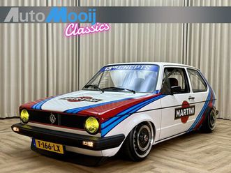volkswagen golf - 1 / volledig gerestaureerd / porsche / martini livery / air-ride / 40 dcoe weber-carburate