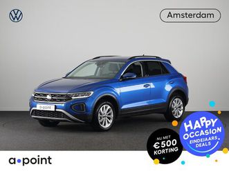 volkswagen t-roc 1.5 tsi life edition |150 pk automaat (dsg)| verlengde garantie |navigatie via app | parkeersensoren (park assist) | achteruitrijcamera | adapt