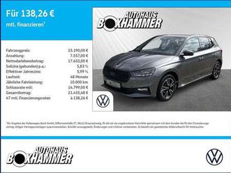 skoda fabia 1,0 tsi dsg monte carlo tempomat+rück.kam+shz+led