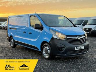 2016 vauxhall vivaro 2900 1.6cdti biturbo 120ps ecoflex h1 van panel van diesel manual