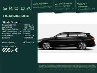 skoda superb combi l&k 2,0tdi 4x4 ahk 360°kam sthz nav