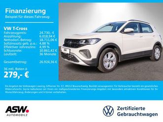 t-cross life 1,0 tsi navi ahk klima shz led