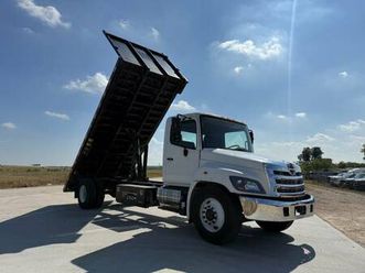 2018 hino 268 20ft flatbed dump truck