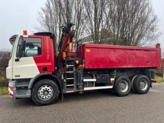 daf cf 75 - 310 6x4 , kipper , atlas kraan — vrachtwagens — marktplaats
