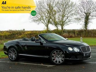 bentley continental 6.0 w12 gtc speed convertible 2dr petrol auto 4wd euro 5 (625 ps)