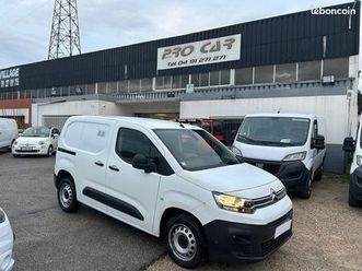citroën berlingo hdi 100 cv 1000kg de charge 3 places tva recuperable 1ere main entretien complet a jour