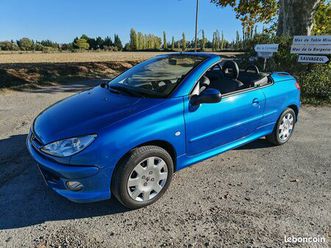 peugeot 206 cc 1.6i 110ch bleue métallisée 53000km rare