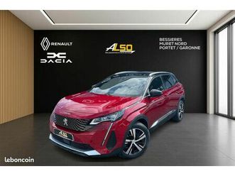 peugeot 3008 1.6i 16v s&s 180 bv eat8 gt, carplay, attelage, radar 360, chaîne de distri