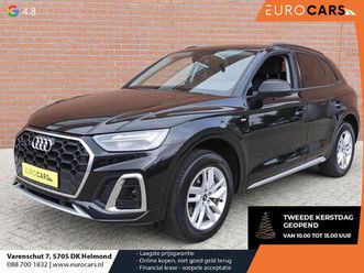 audi q5 50 tfsi e 300pk phev s-line navigatie camera parkeersensoren head-up-display stoelverwarming ledverlichting cruise control getinte ramen climate control