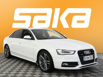 audi a4 sedan business sport 1,8 tfsi 125 kw quattro s-line ** sporttipenkit / 2-om. suomiauto / xenon / vakkari **