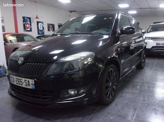 skoda fabia 1.6 tdi 90 monte carlo 6/13 164mkm 1er main /fr climatisation/regulateur/ja16 noires/sieges+volant sport/radio cd +aux