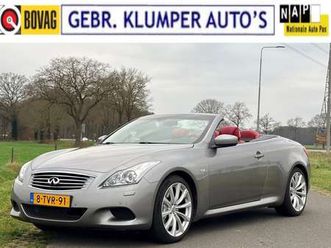 infiniti g cabrio - 37 gt premium 2e eig., leer, navi, cruise, ecc, ad. cruise, weinig km