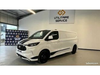 40 990 ht / ford transit custom sport 320 l2h1 2.0 ecoblue 170 cv bva blanc / neuf / tva recuperable